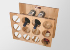 Maple wine bottle storage rack