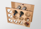 Maple wine bottle storage rack