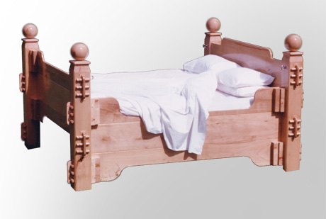 Set of four oak benches