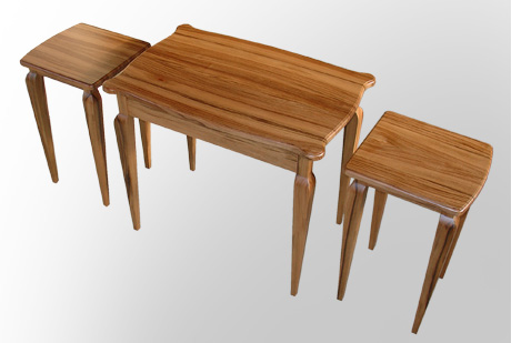 walnut nest of tables