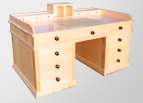 Maple pedastal writing desk